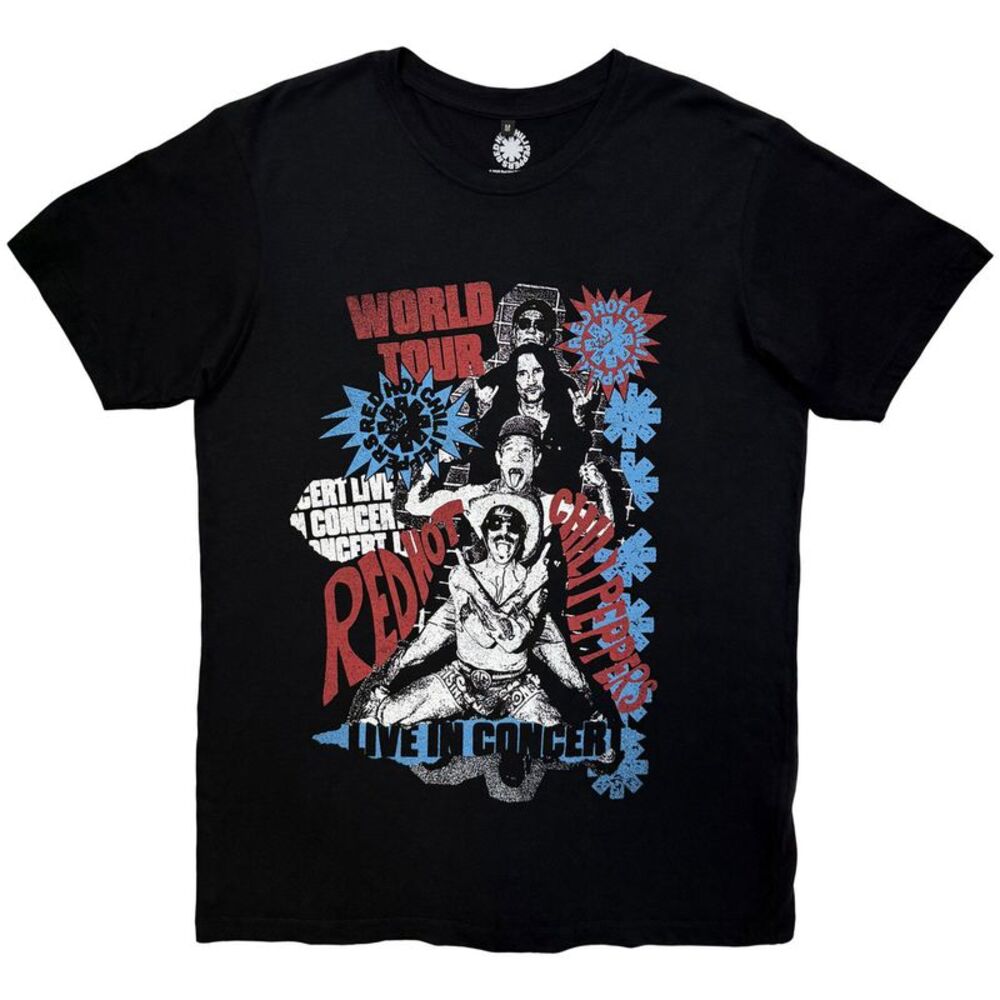 Red Hot Chili Peppers Unisex Adult Blood Sugar Sex Magik Tracklist T-Shirt / Bla